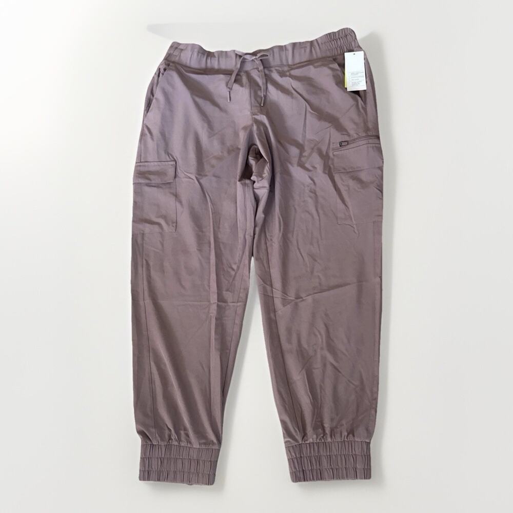 All In Motion Women’s Active Mid Rise Cargo Joggers In Brown Lightweight Xl New - Picture 2 of 11